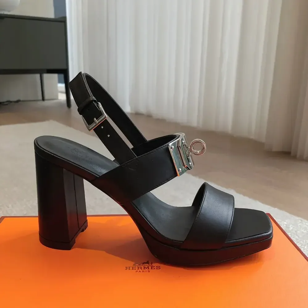 Hermes Ilona 90 Sandal-Black H241153Z for Women