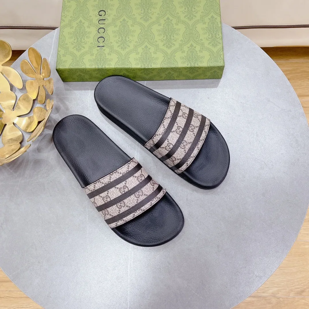 Gucci GG Slide Sandal Stripes Black for Women Gucci GG Slide Sandal Stripes Black for Women