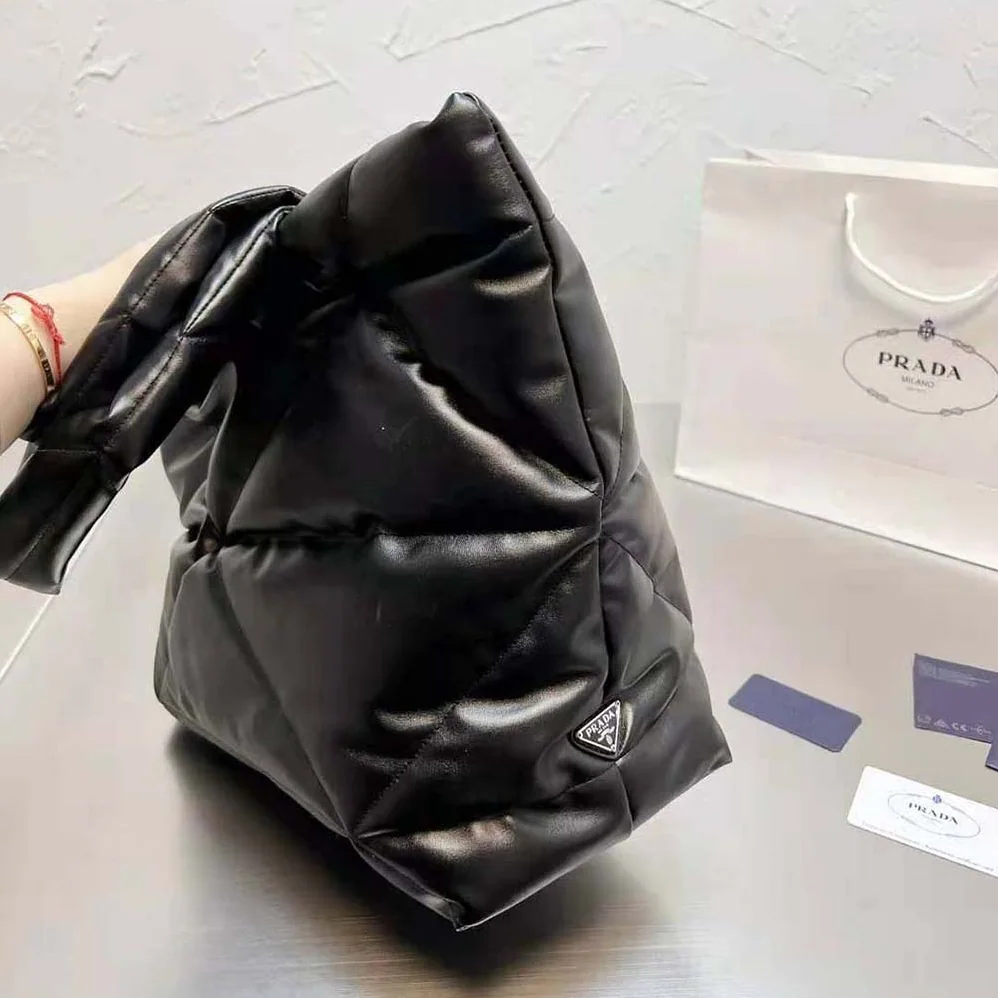 Prada Padded Nappa Tote Bag for Women in Black