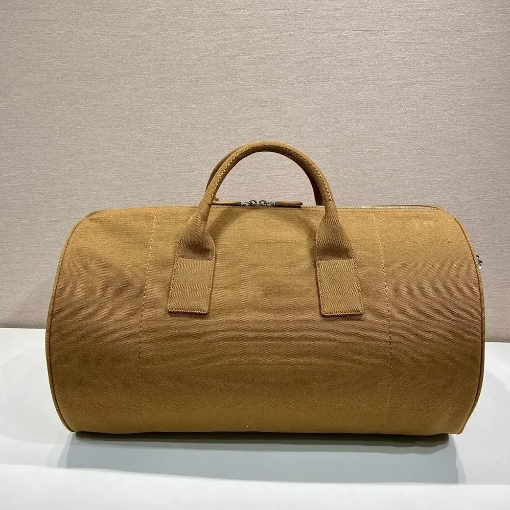 Prada Canvas Duffle Bag for Unisex in Brown Prada Canvas Duffle Bag for Unisex in Brown