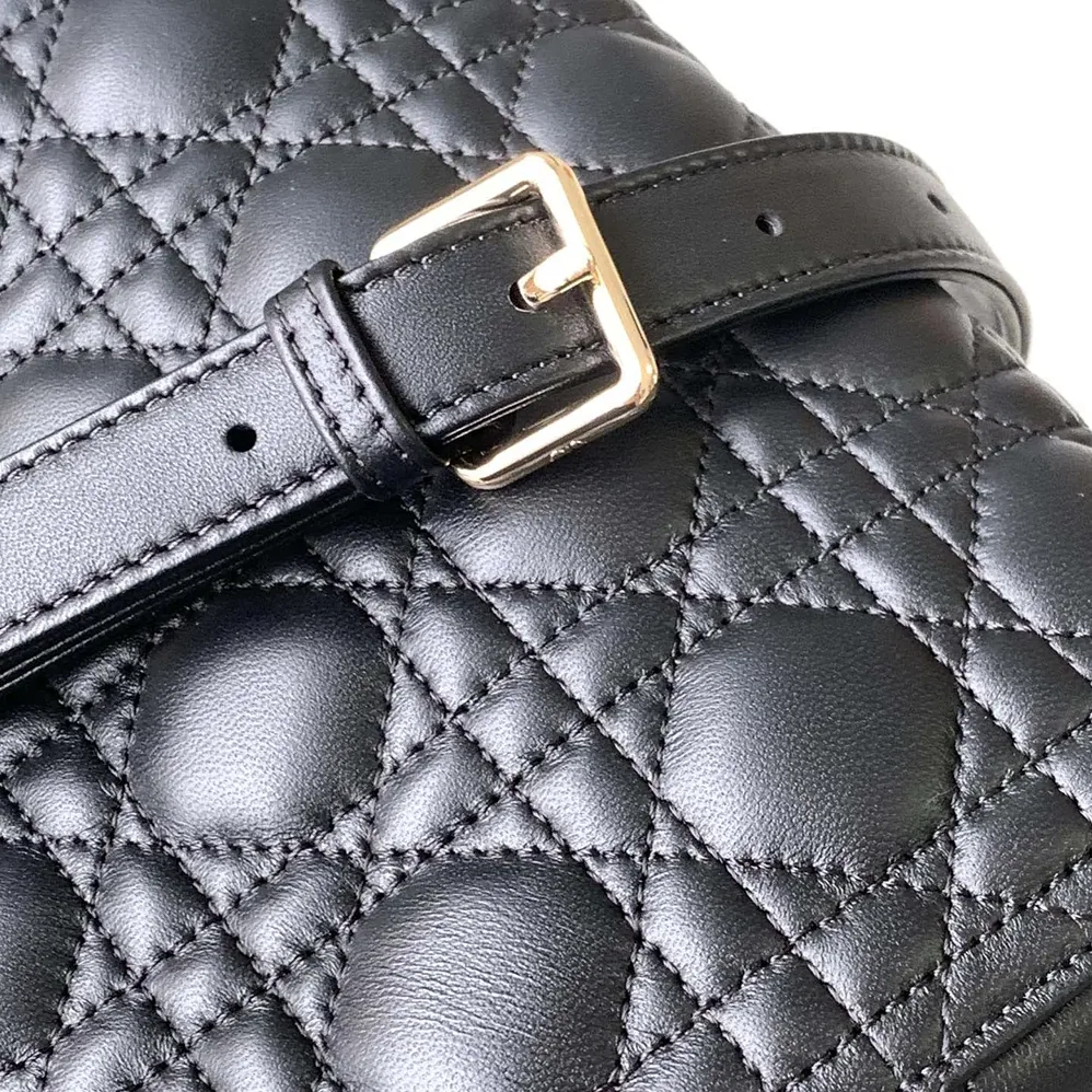 Dior Medium Lady Dior Bag Black Cannage Lambskin for Women
