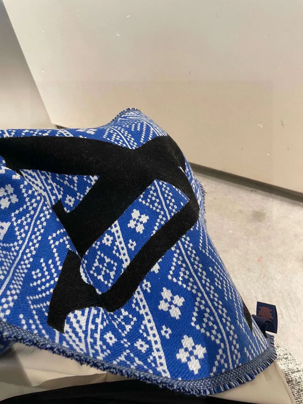 Louis Vuitton MNG Two in Sided Scarf Blue