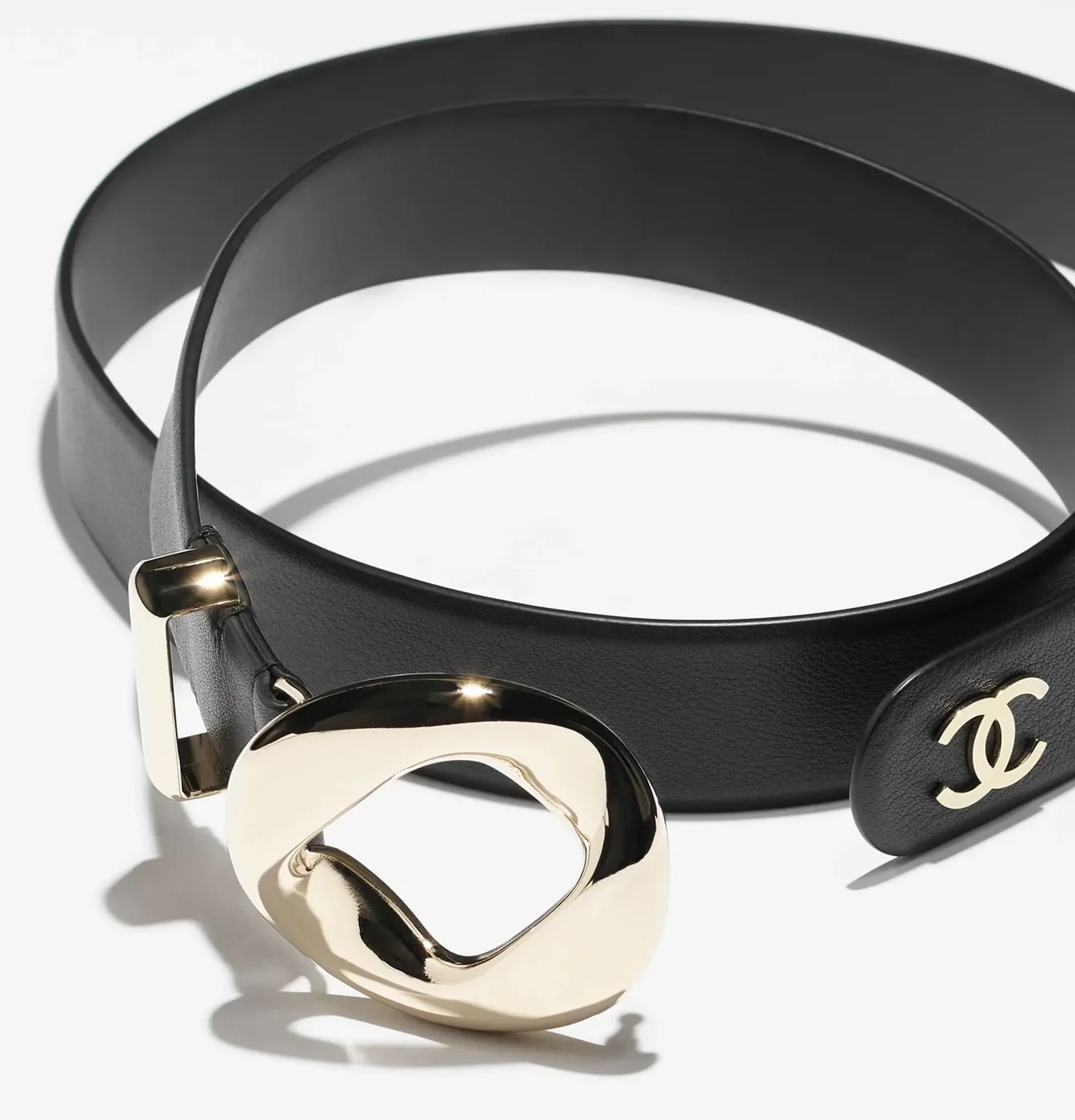 Chanel Leather Belt Black