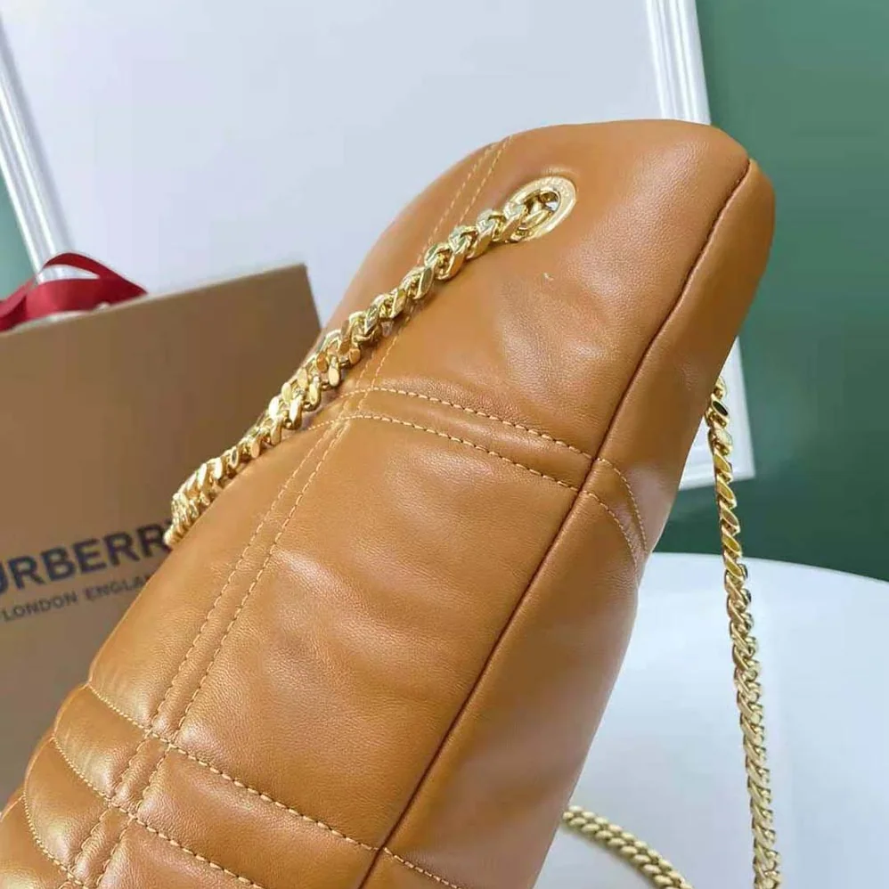 Burberry Medium Quilted Lambskin Lola Bucket Bag for Women in Brown Burberry Medium Quilted Lambskin Lola Bucket Bag for Women in Brown