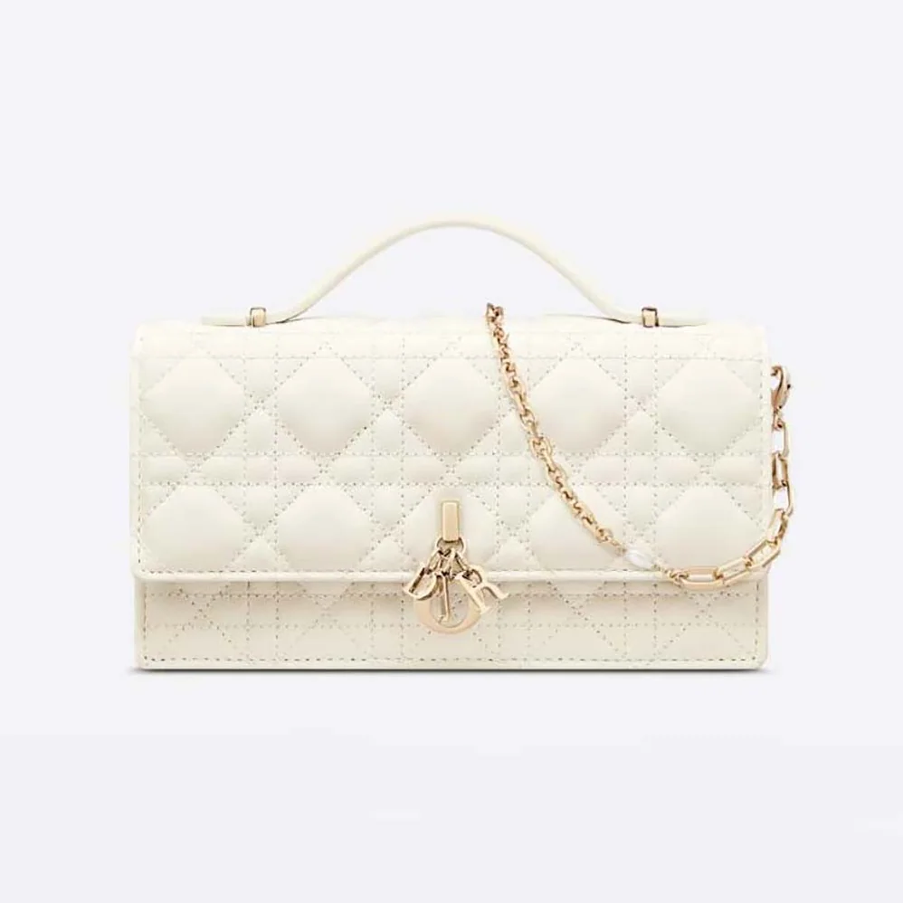 Dior Mini Miss Dior Bag White Cannage Lambskin for Women