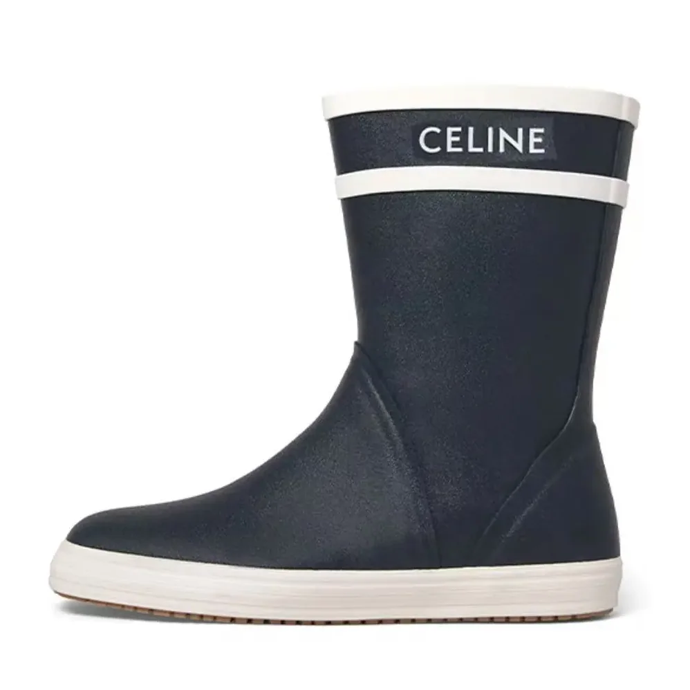 Celine Flat Half Boot Les Bottes DE Pont Celine in Natural Rubber for Women in Black