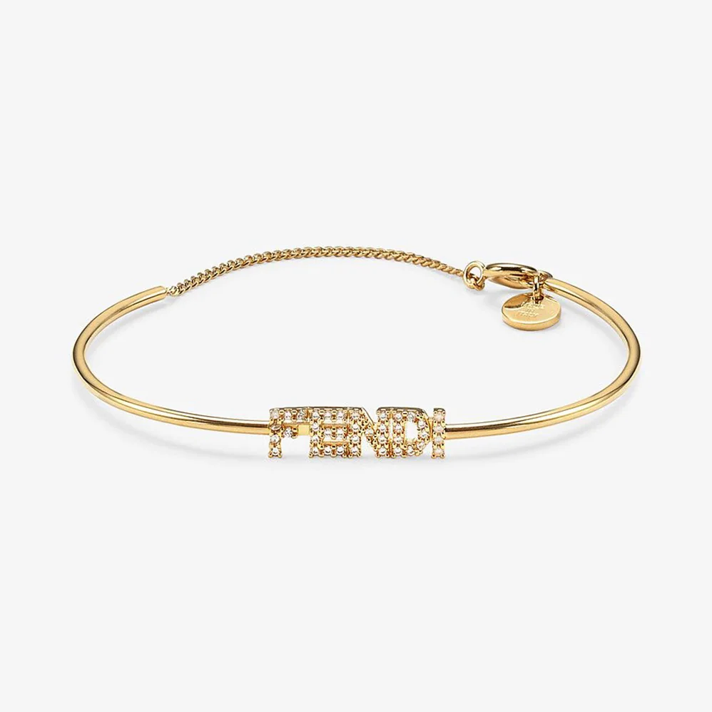 Fendi Signature Bracelet Gold for Women in Colored Bracelet