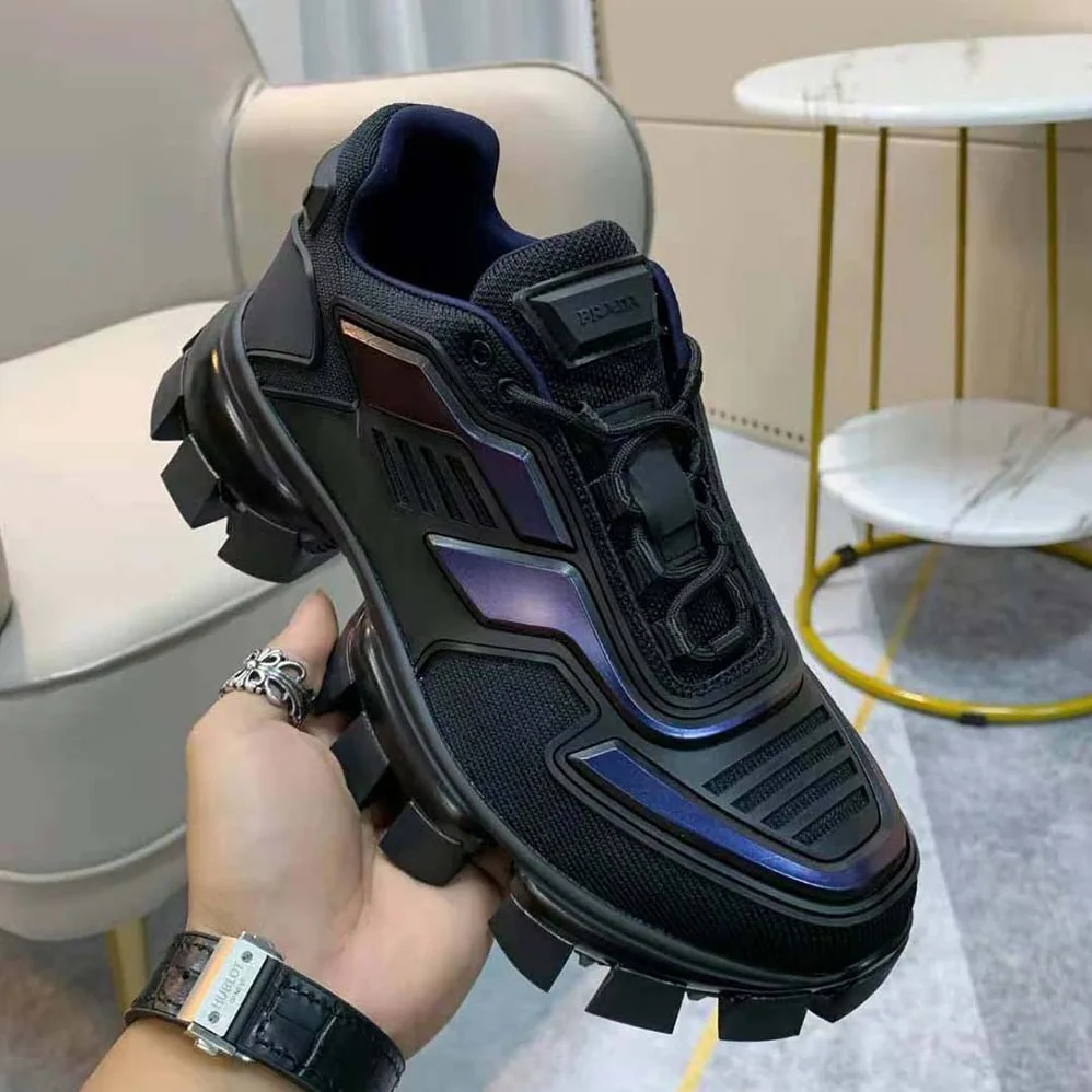 Prada Cloudbust Thunder Sneakers for Women in Navy Prada Cloudbust Thunder Sneakers for Women in Navy