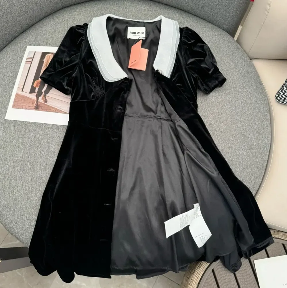 Miu Miu Velvet Minidress MF5217_10BA_F0002_S_OOO for Women Miu Miu Velvet Minidress MF5217_10BA_F0002_S_OOO for Women