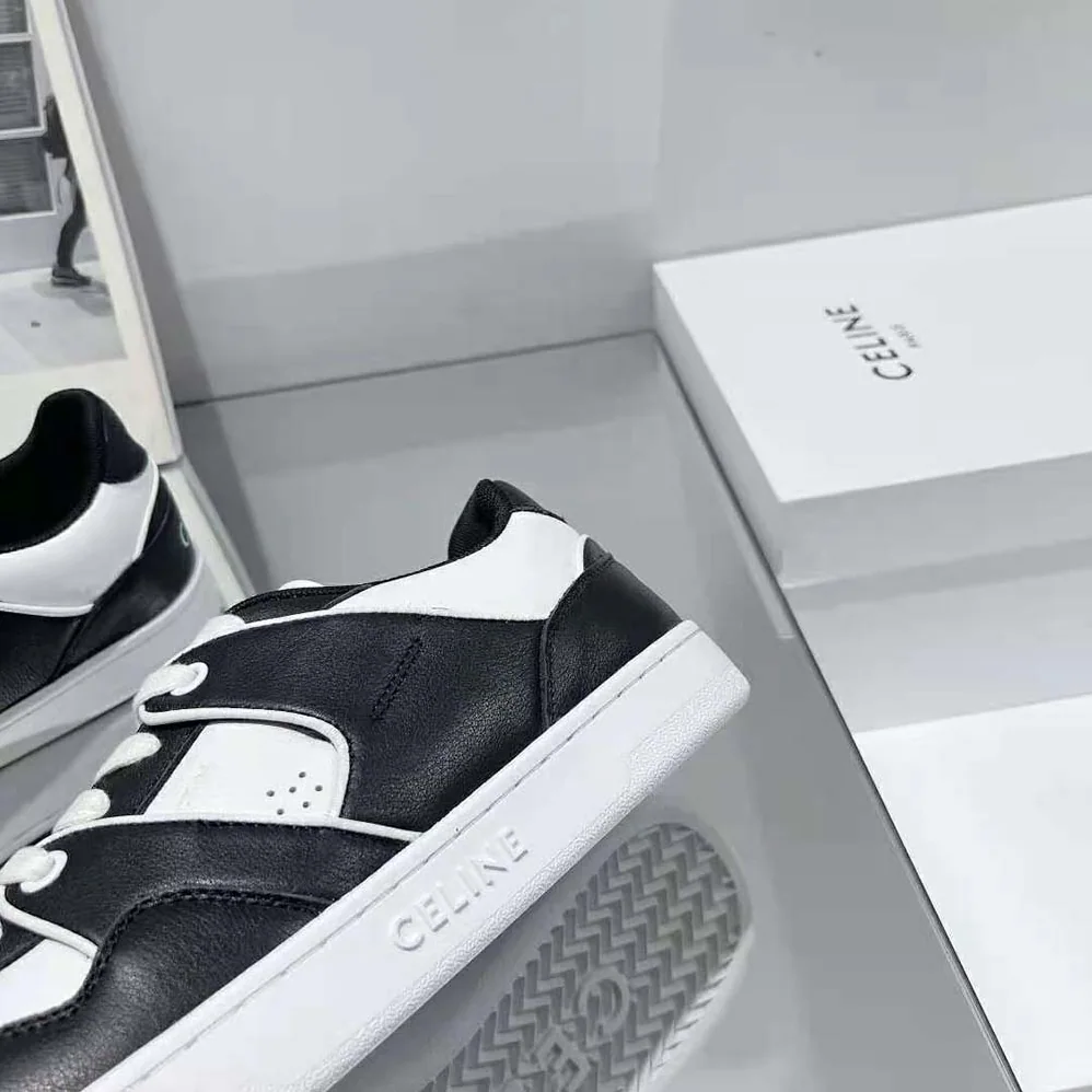 Celine CT-04 Low Lace-Up Sneaker in Calfskin for Unisex in Black