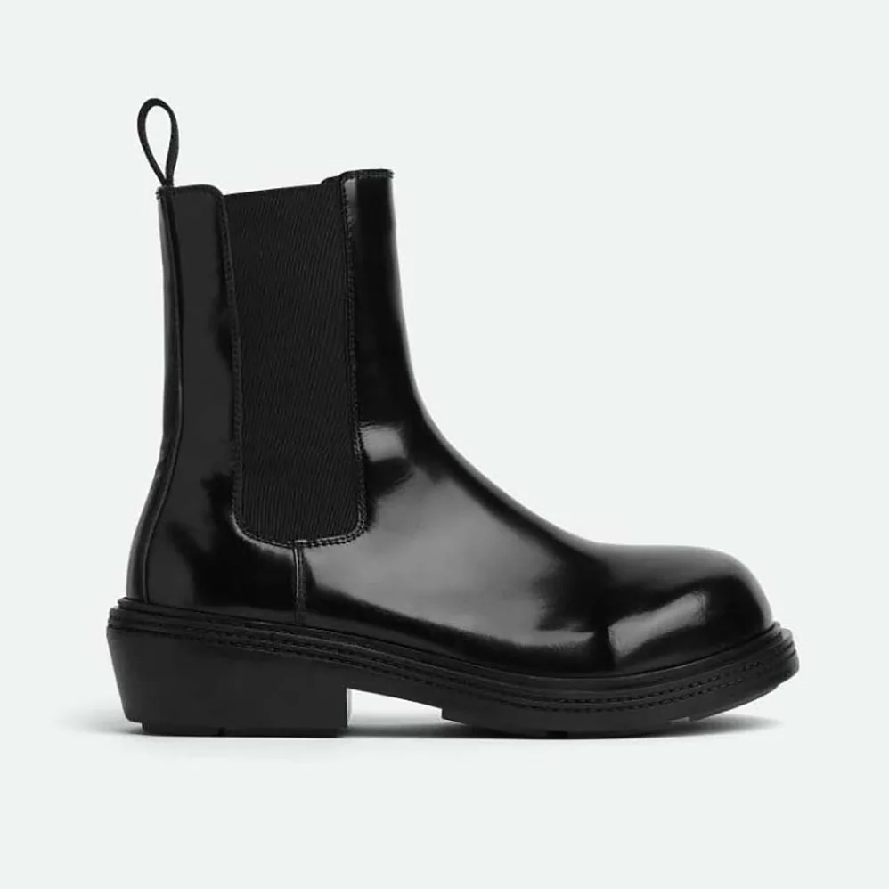 Bottega Veneta Fireman Chelsea Ankle Boot for Women in Black Bottega Veneta Fireman Chelsea Ankle Boot for Women in Black