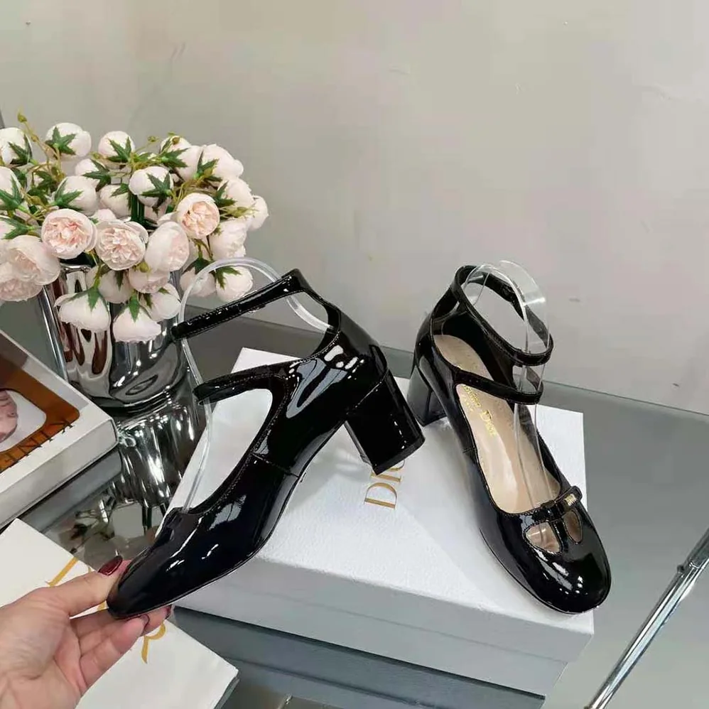 Dior Aime Dior Ballerina Pump Black Patent Calfskin for Women