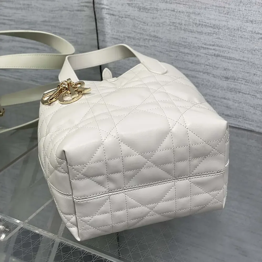 Dior Small Dior Toujours Vertical Tote Bag Latte Macrocannage Calfskin for Women Dior Small Dior Toujours Vertical Tote Bag Latte Macrocannage Calfskin for Women