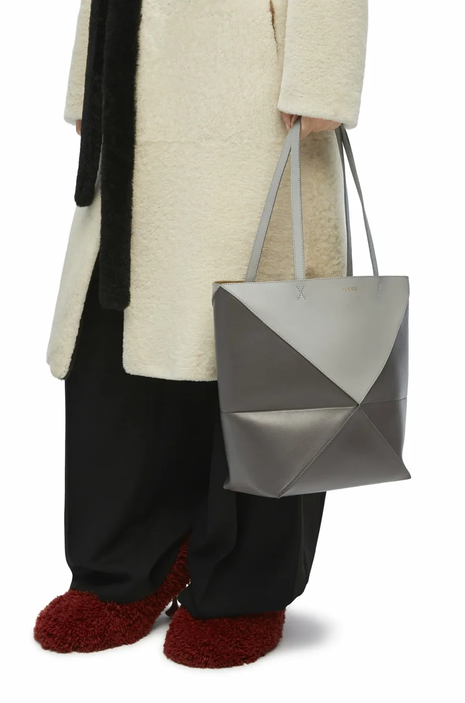 Loewe Puzzle Fold Tote Grey Bag A779G50X18- / 12.4 Inches Loewe Puzzle Fold Tote Grey Bag A779G50X18- / 12.4 Inches