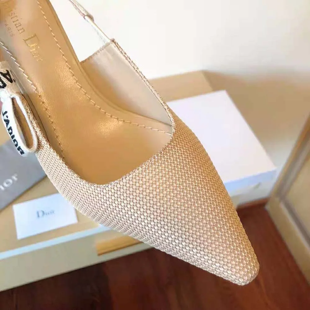 Dior J Adior Slingback Pump Nude Technical Fabric for Women Dior J Adior Slingback Pump Nude Technical Fabric for Women