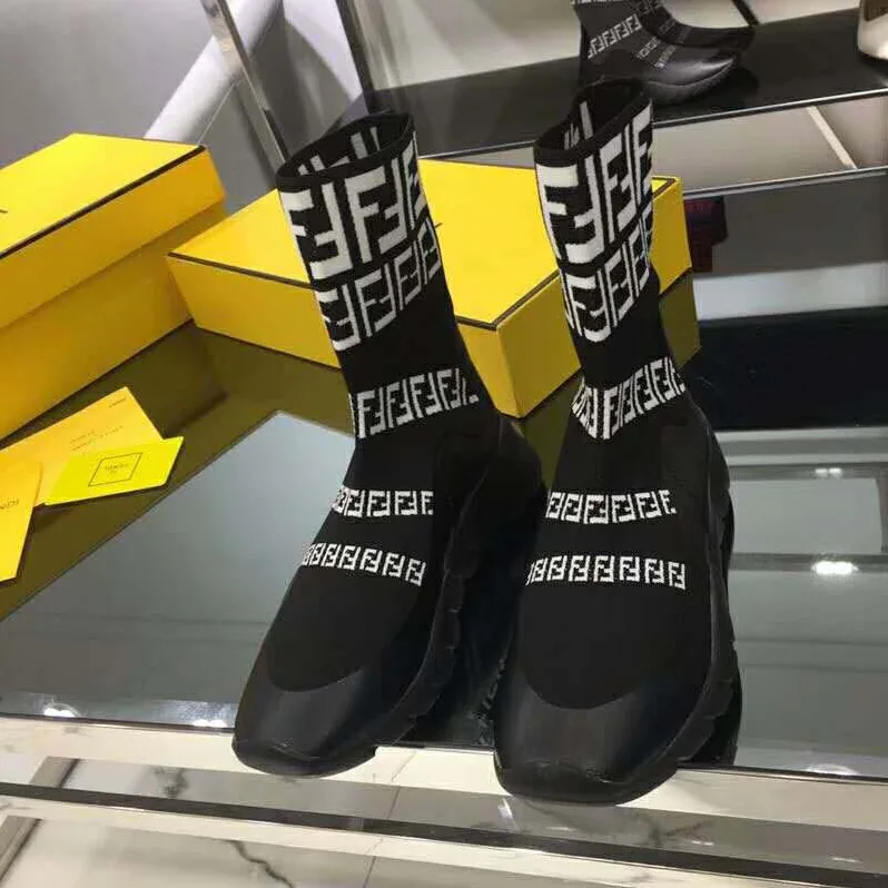 Fendi Shoes Black Tech Fabric High for Unisex in Tops Fendi Shoes Black Tech Fabric High for Unisex in Tops