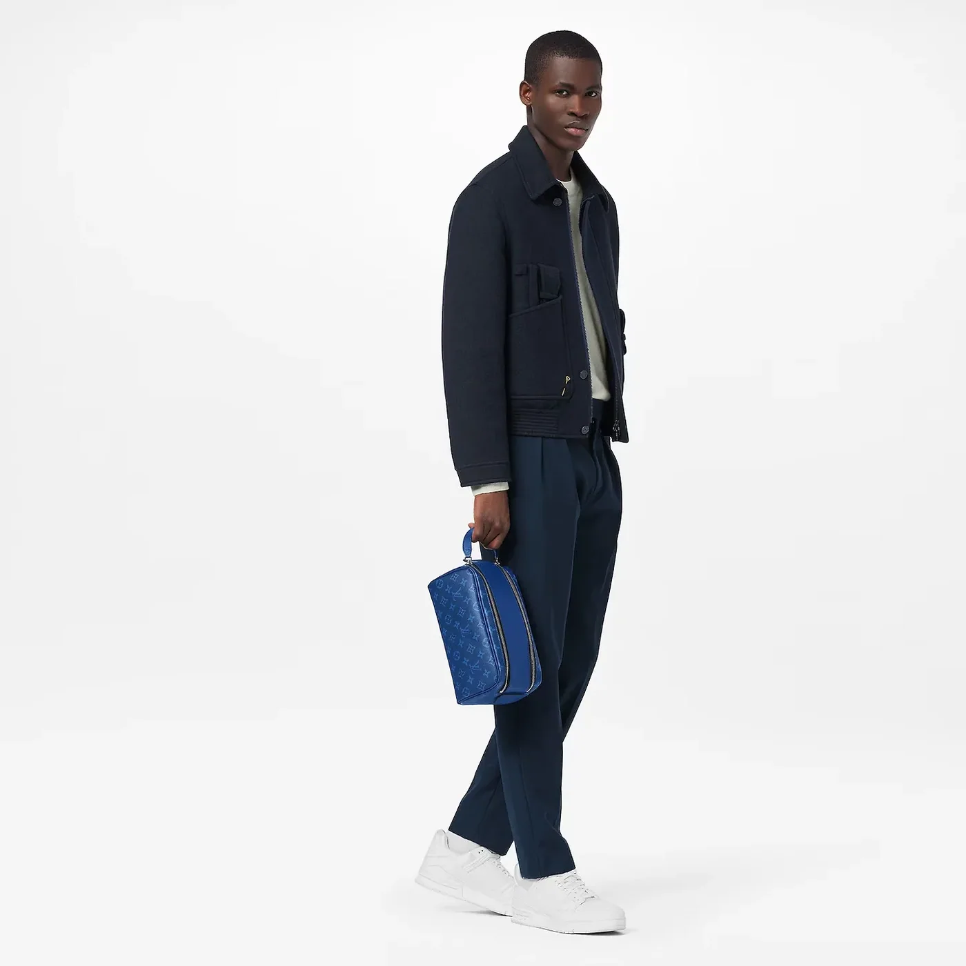 Louis Vuitton Toilet Dopp Kit Pouch Bag Blue / Louis Vuitton Toilet Dopp Kit Pouch Bag Blue /