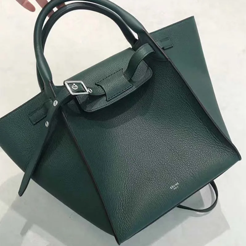 Celine Small Big Bag in Supple Grained Calfskin for Women in Dark Green Celine Small Big Bag in Supple Grained Calfskin for Women in Dark Green