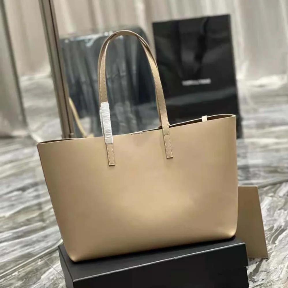 Saint Laurent YSL Shopping Saint Laurent E/W in Supple Leather for Women in Sandy