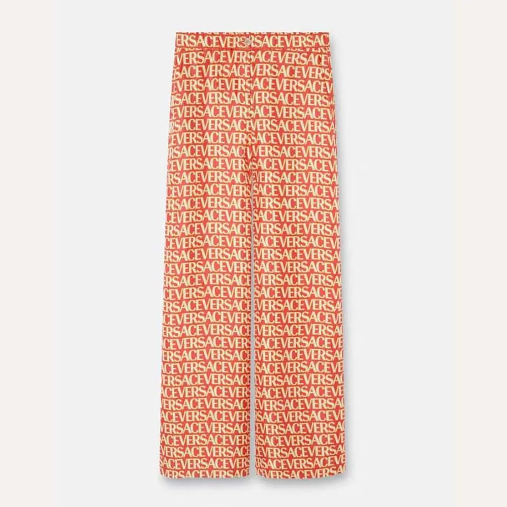 Versace Allover Silk Pants for Women Versace Allover Silk Pants for Women