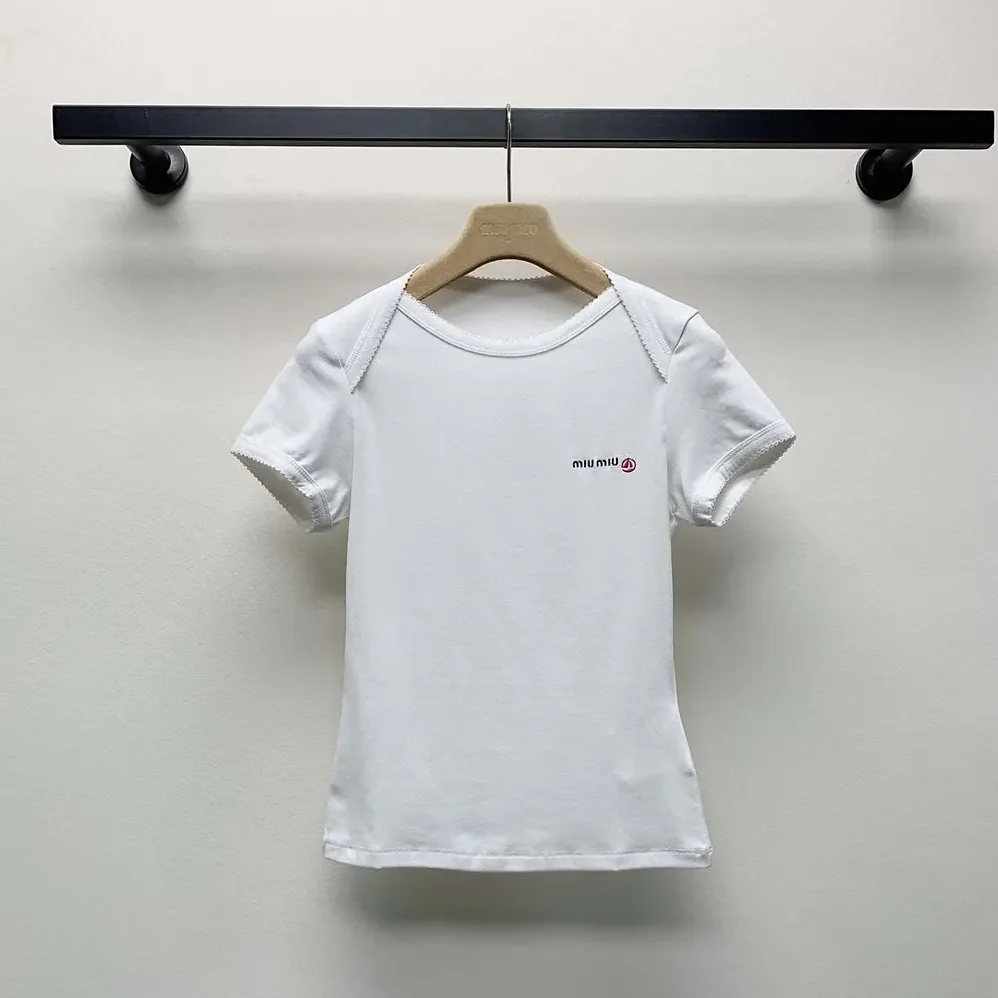 Miu Miu Petit Bateau X Miu Miu Stretch Jersey Regular T for Women in shirt Miu Miu Petit Bateau X Miu Miu Stretch Jersey Regular T for Women in shirt