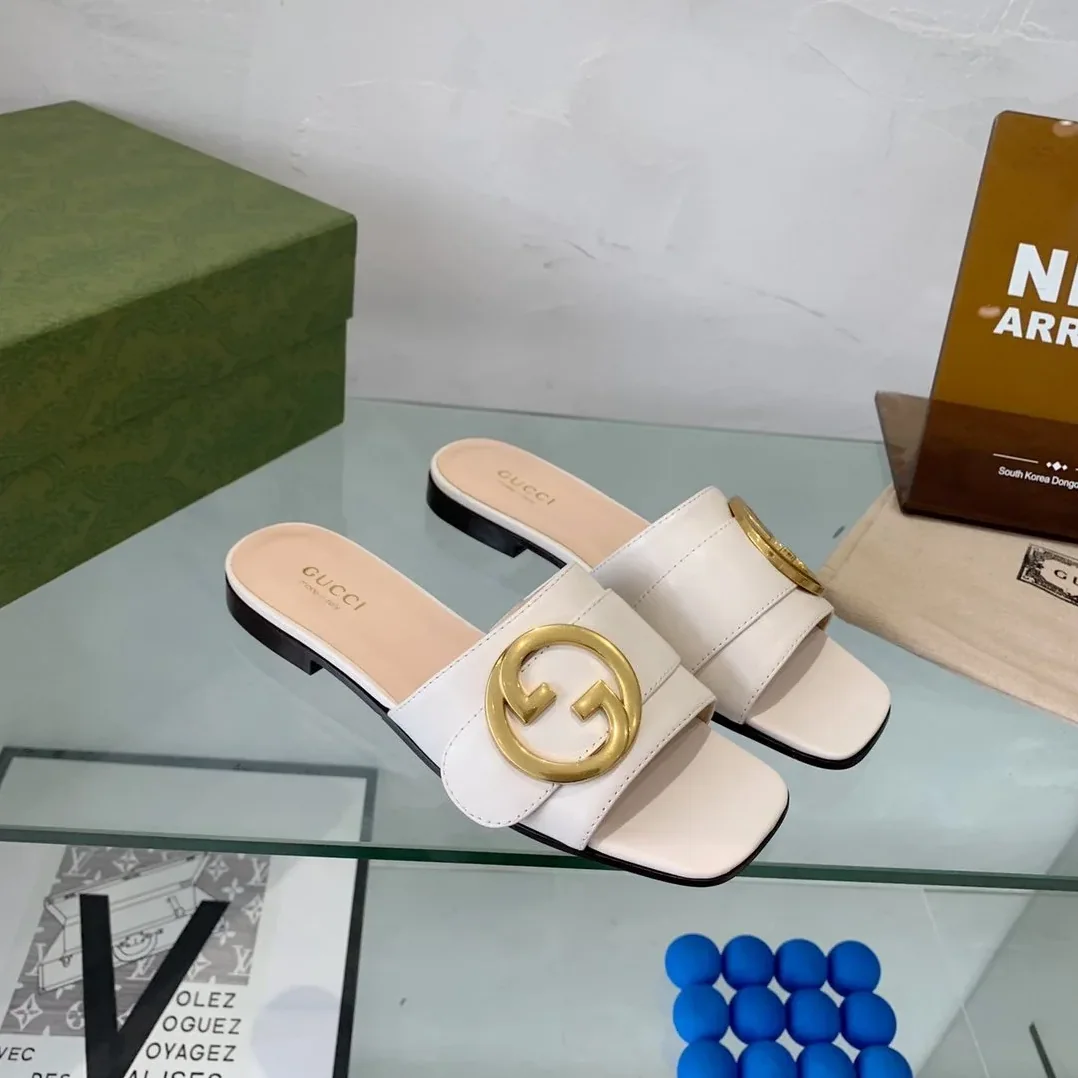 Gucci Blondie Slide Sandal White
