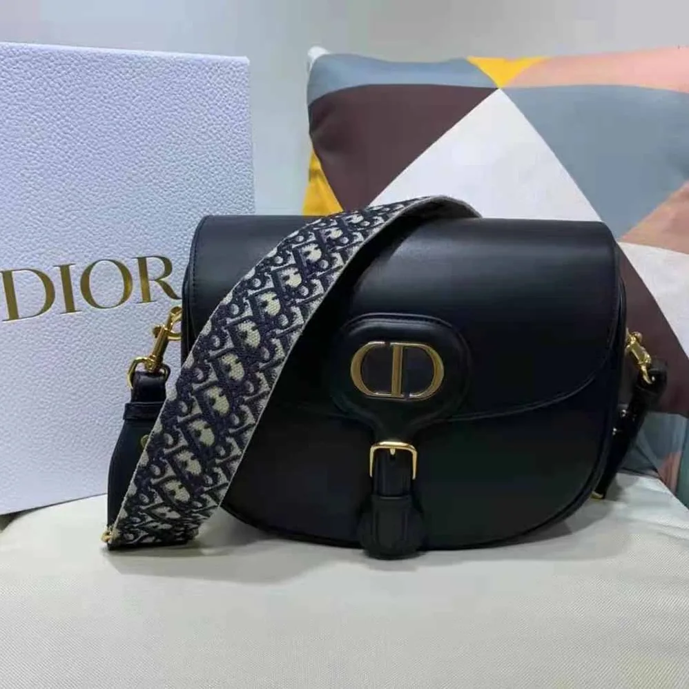 Dior Large Dior Bobby Bag Black Box Calfskin for Women