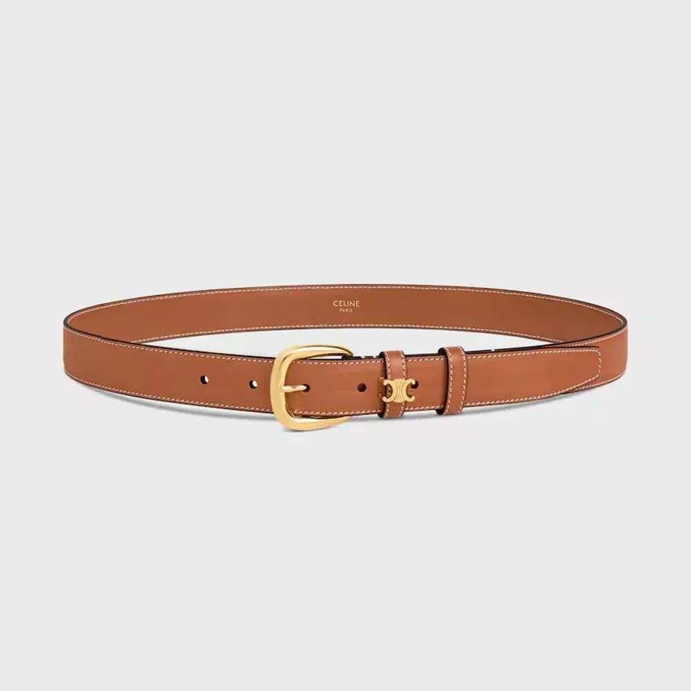 Celine Vivienne Belt 25Mm In Natural Calfskin for Women in Tan Celine Vivienne Belt 25Mm In Natural Calfskin for Women in Tan