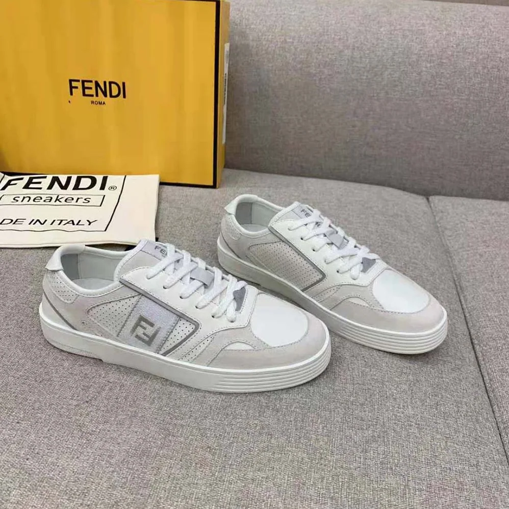 Fendi Step White Leather Low for Men in tops Fendi Step White Leather Low for Men in tops