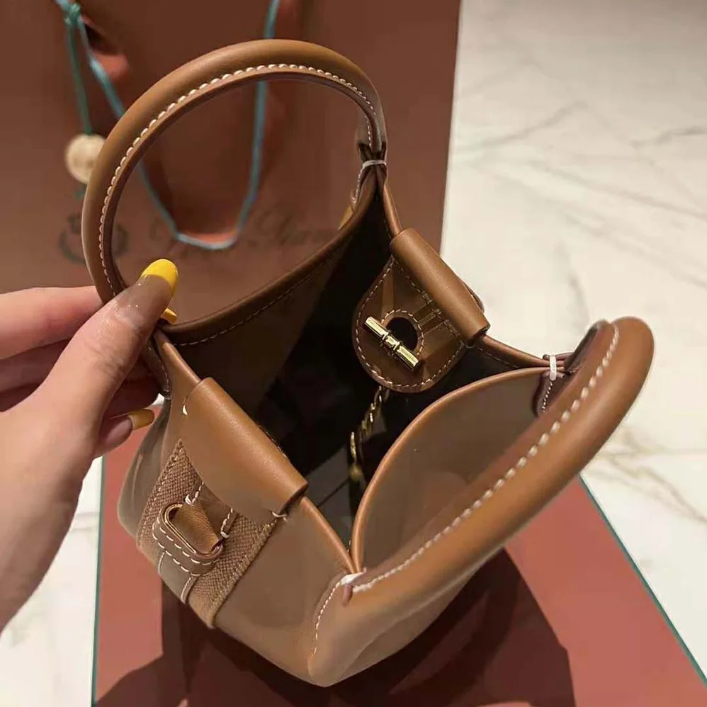 Loro Piana Micro Bale Bag in Calfskin Leather for Women in Brown Loro Piana Micro Bale Bag in Calfskin Leather for Women in Brown