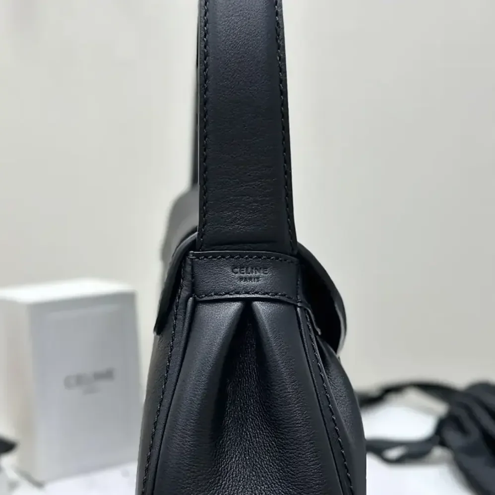 Celine Medium Polly Bag in Supple Calfskin-Black 115633FDU.38NO for Women Celine Medium Polly Bag in Supple Calfskin-Black 115633FDU.38NO for Women