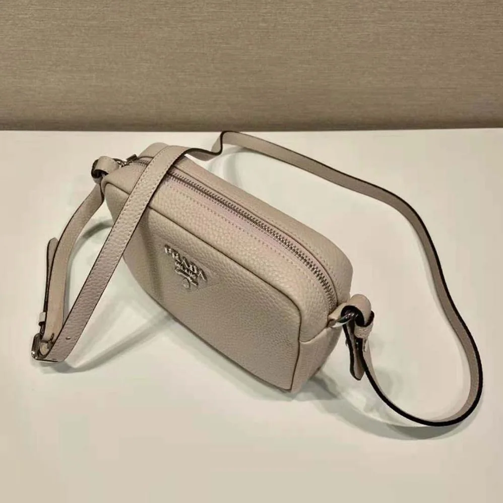 Prada Small Leather Bag for Women in Sandy