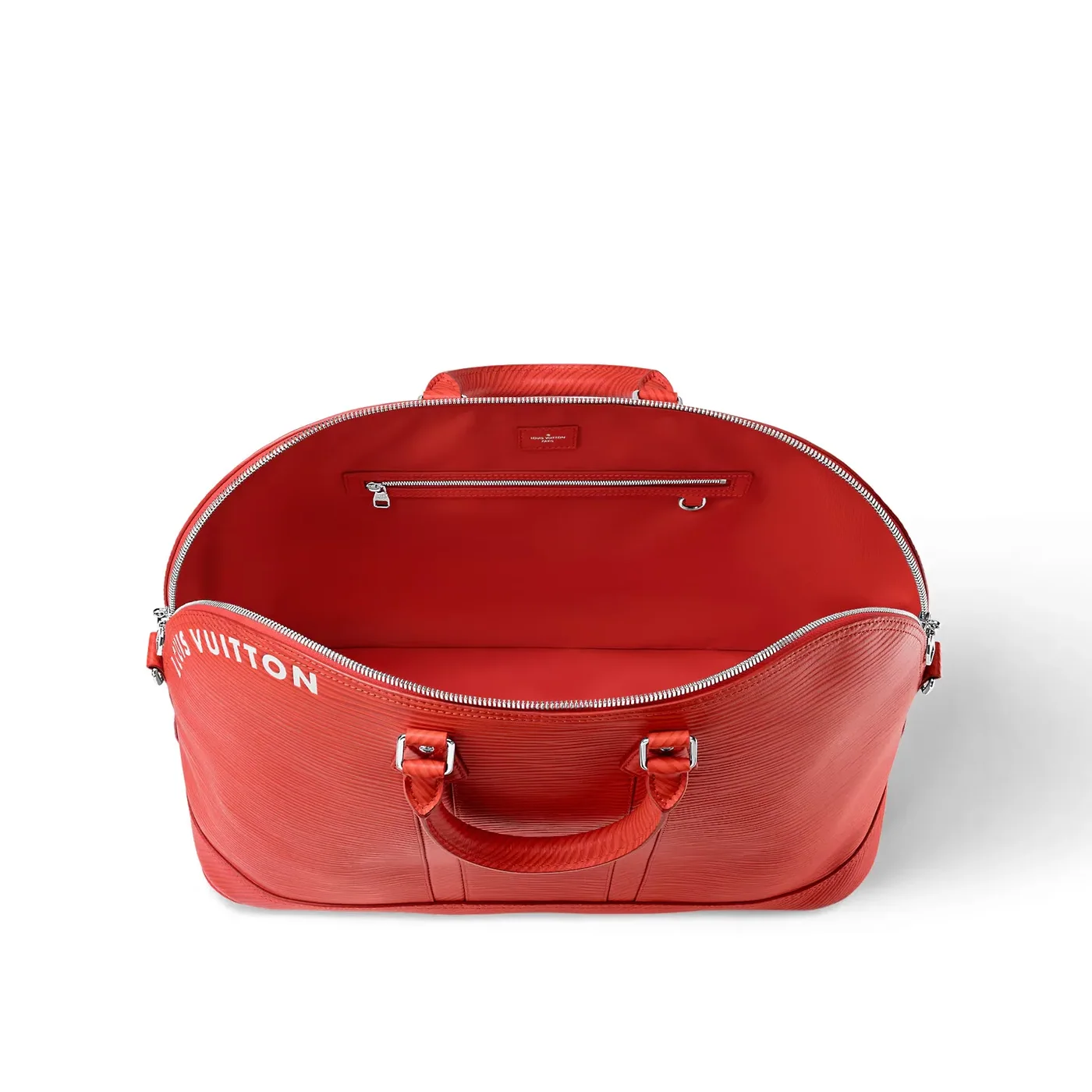 Louis Vuitton Alma Travel GM Top Handle Bag in Red Silver Hardware Louis Vuitton Alma Travel GM Top Handle Bag in Red Silver Hardware