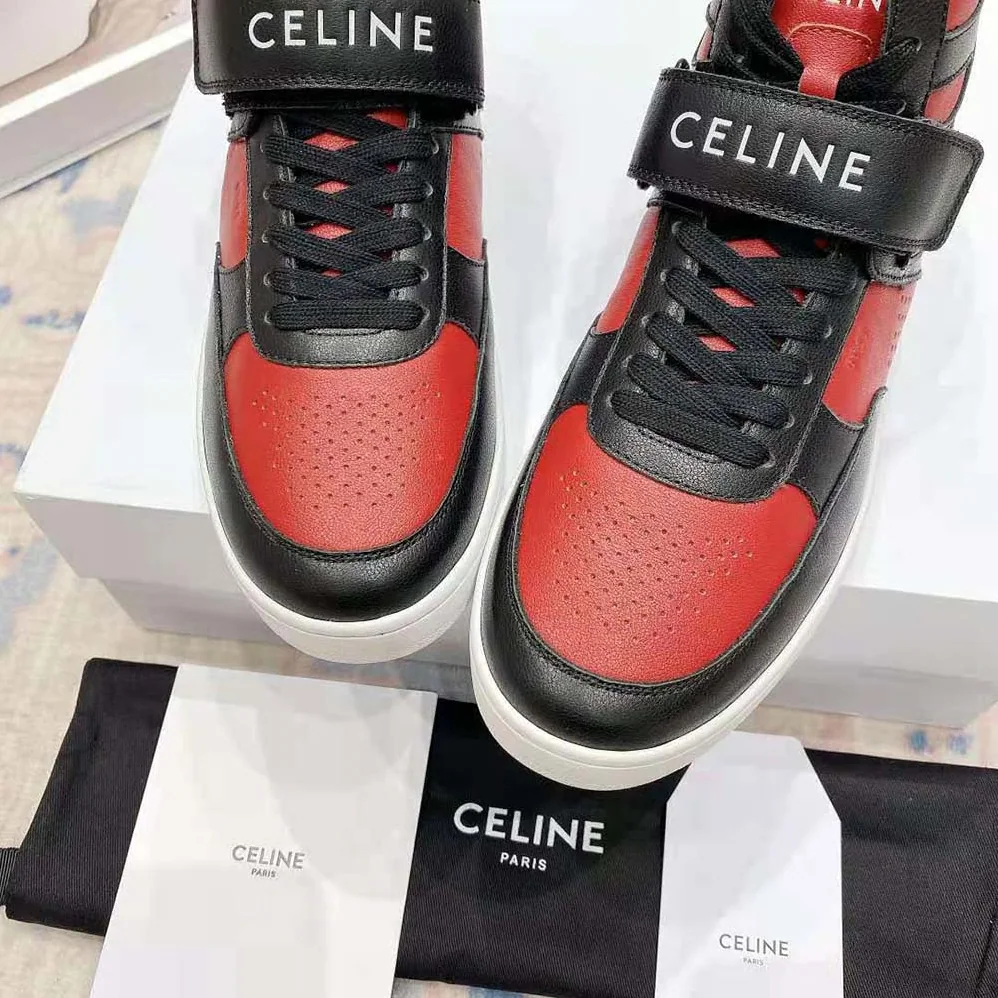 Celine CT-03 High Sneaker with Scratch in Calfskin for Men in Black Celine CT-03 High Sneaker with Scratch in Calfskin for Men in Black