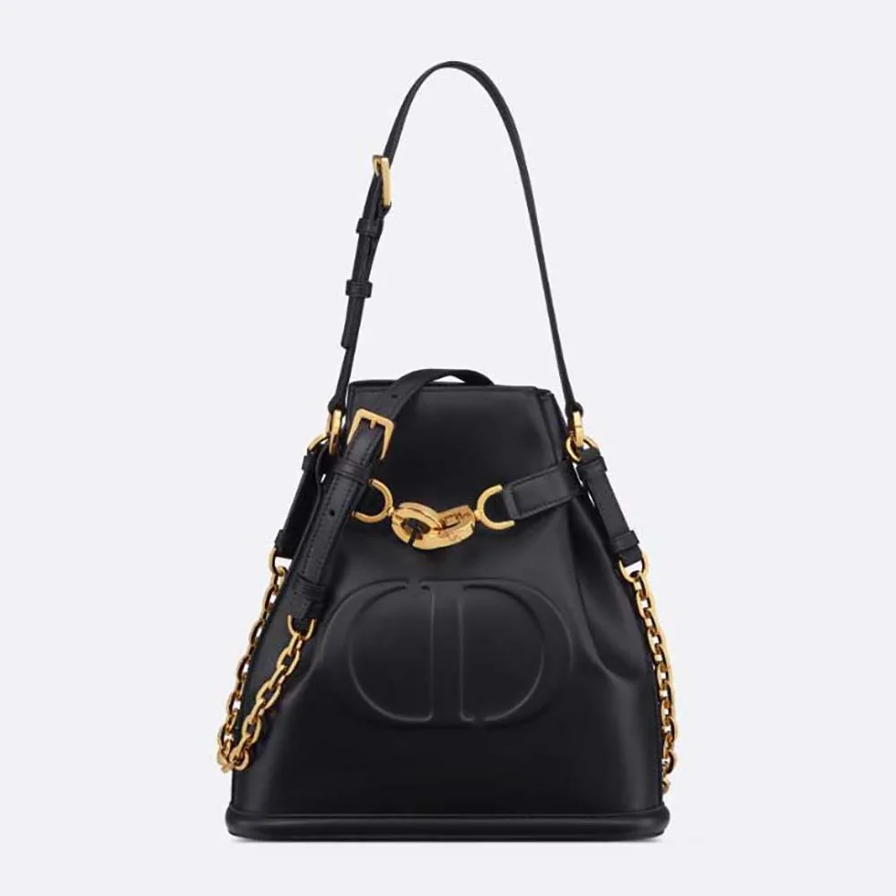Dior Medium C'est Dior Bag Black CD for Women in Embossed Calfskin Dior Medium C'est Dior Bag Black CD for Women in Embossed Calfskin