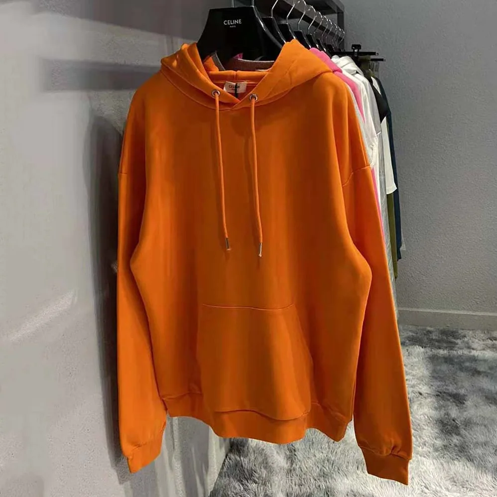 Celine Loose Sweatshirt in Cotton Fleece for Women in Orange Celine Loose Sweatshirt in Cotton Fleece for Women in Orange