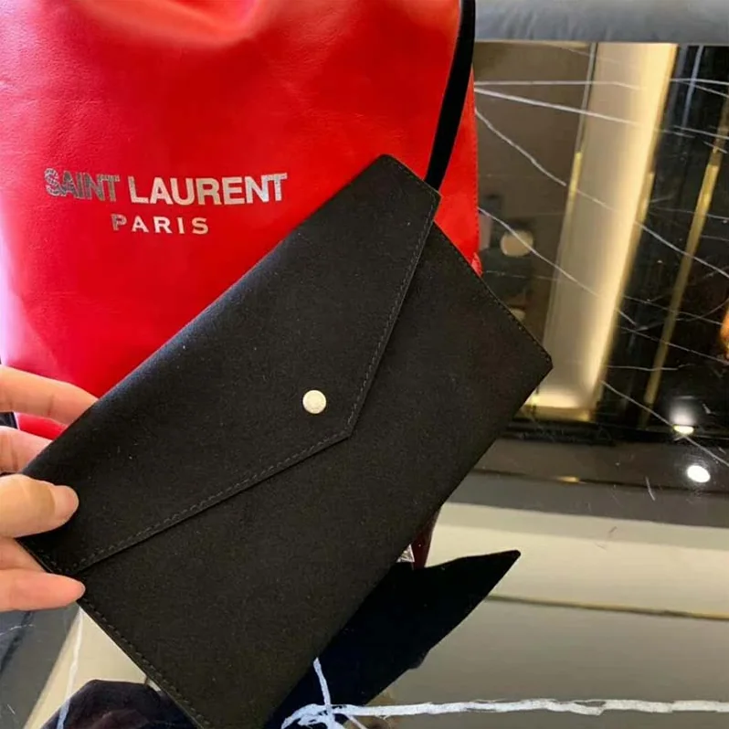Saint Laurent YSL Teddy Drawstring Bag Smooth Leather for Women in Red Saint Laurent YSL Teddy Drawstring Bag Smooth Leather for Women in Red
