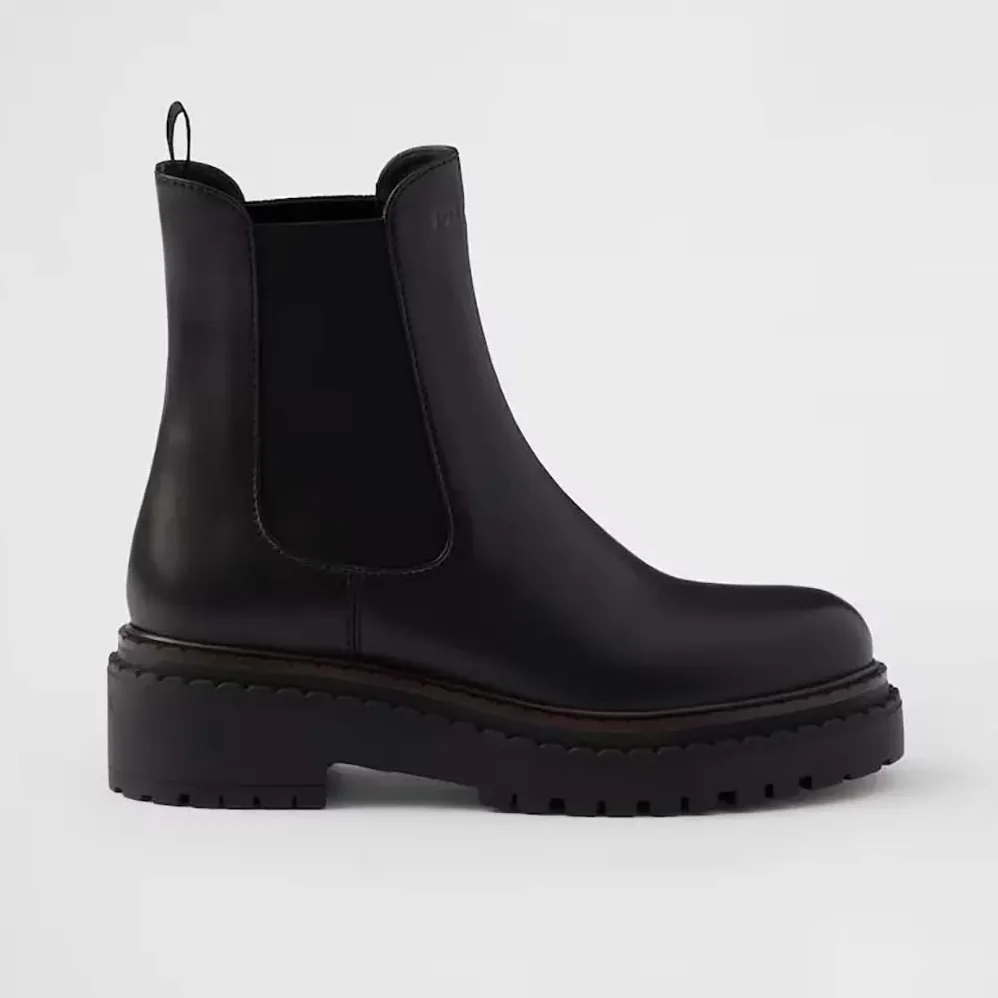 Prada Leather Chelsea Boots for Men in Black Prada Leather Chelsea Boots for Men in Black