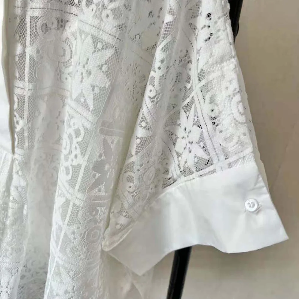 Dior Blouse Ecru Technical Cotton Lace for Women Dior Blouse Ecru Technical Cotton Lace for Women