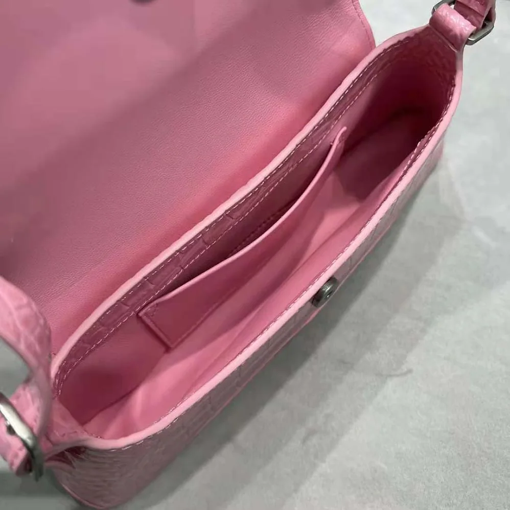 Balenciaga XX Small Flap Bag Crocodile Embossed in Pink for Women