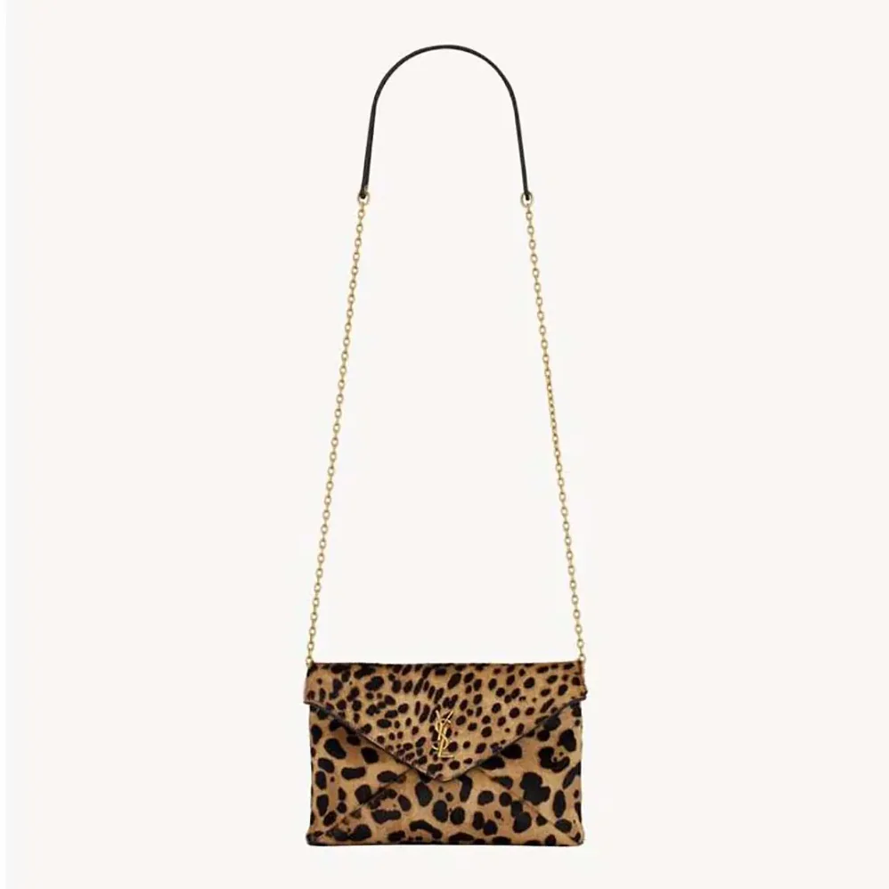 Saint Laurent YSL Cassandre Small Chain Pouch In Pony Hair Leather 19cm for Women Saint Laurent YSL Cassandre Small Chain Pouch In Pony Hair Leather 19cm for Women