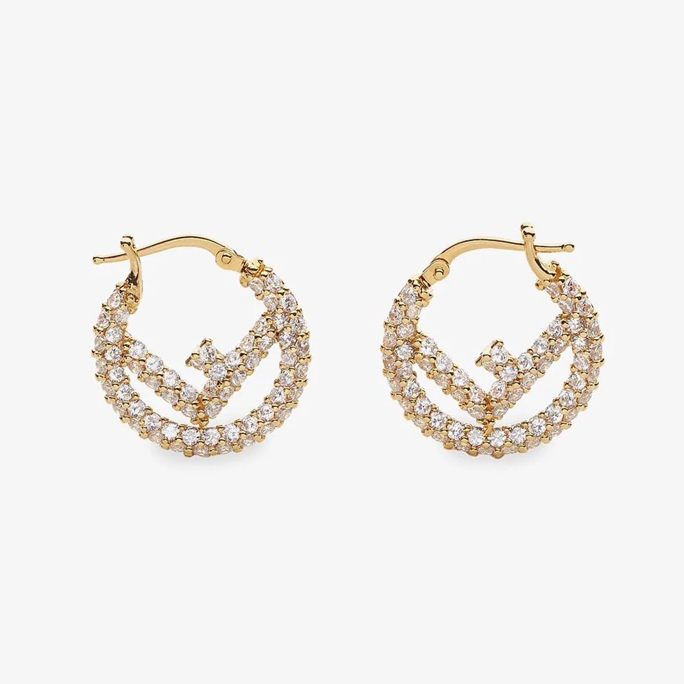 Fendi Hoop Earrings with F is Fendi Motif for Women Fendi Hoop Earrings with F is Fendi Motif for Women