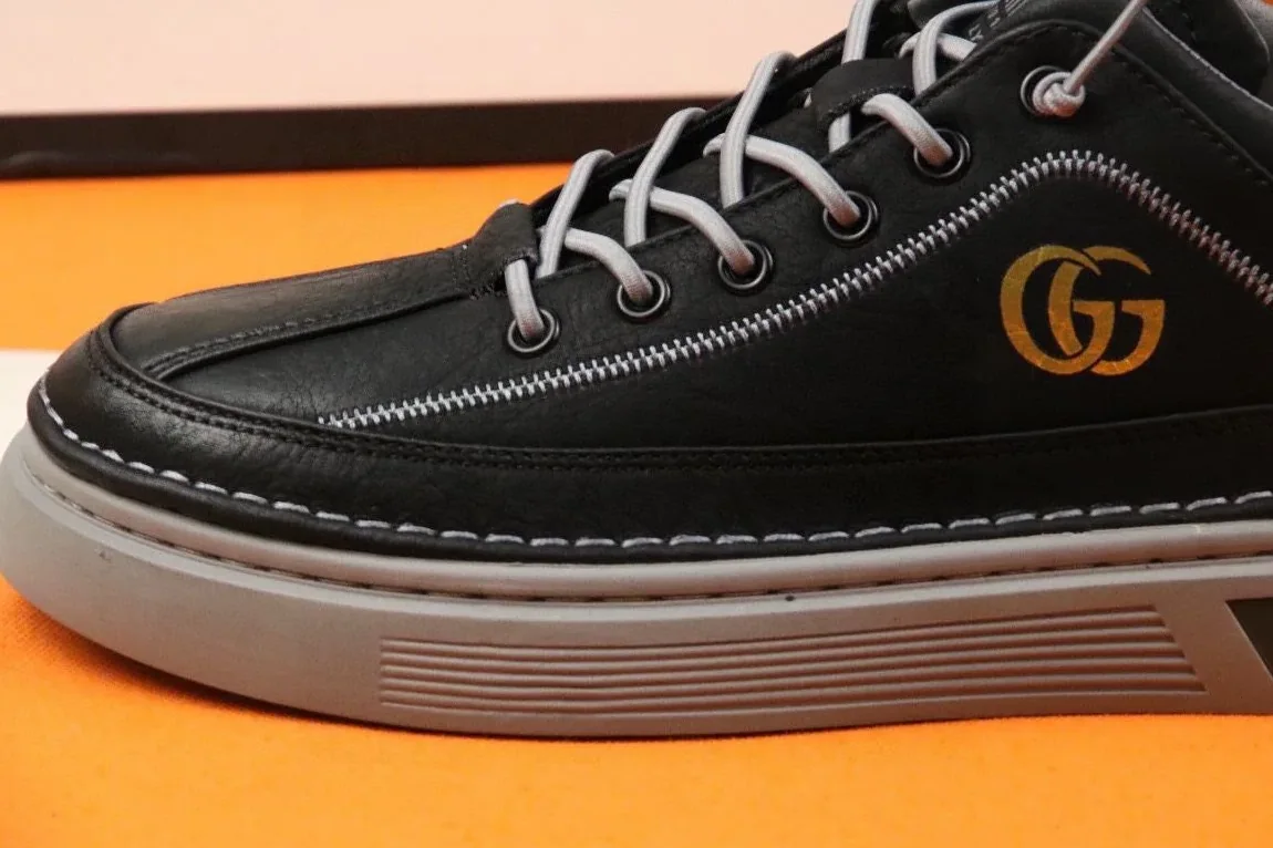 Gucci Sneakers With Logo GG Gold Web Black for Men Gucci Sneakers With Logo GG Gold Web Black for Men