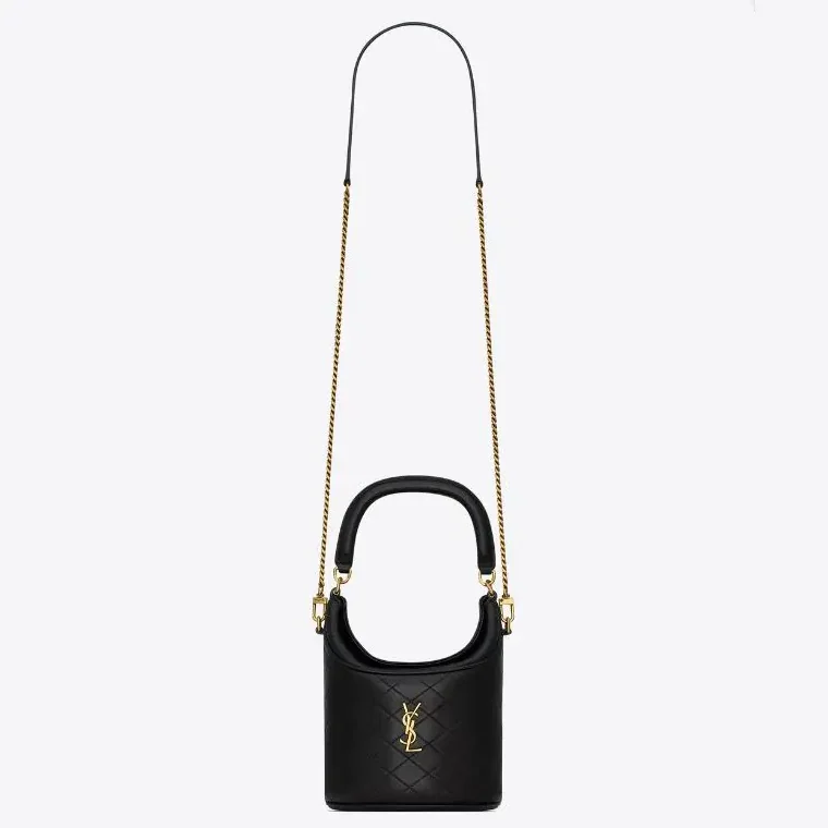 Saint Laurent YSL Gaby Bucket Bag in Lambskin for Women
