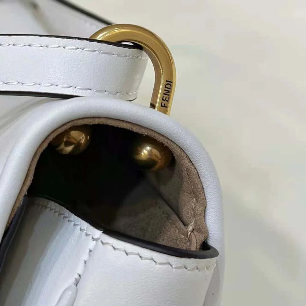 Fendi C'mon Mini White Leather Bag for Women Fendi C'mon Mini White Leather Bag for Women