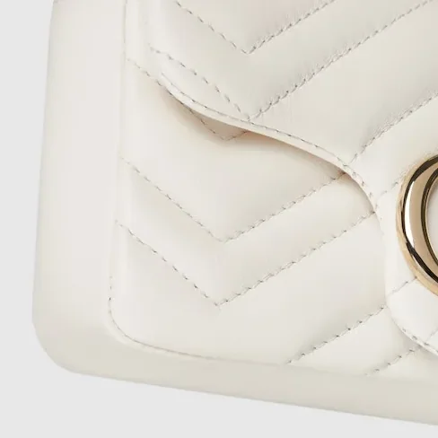 Gucci Marmont Mini Shoulder Bag in White Gold Hardware Gucci Marmont Mini Shoulder Bag in White Gold Hardware
