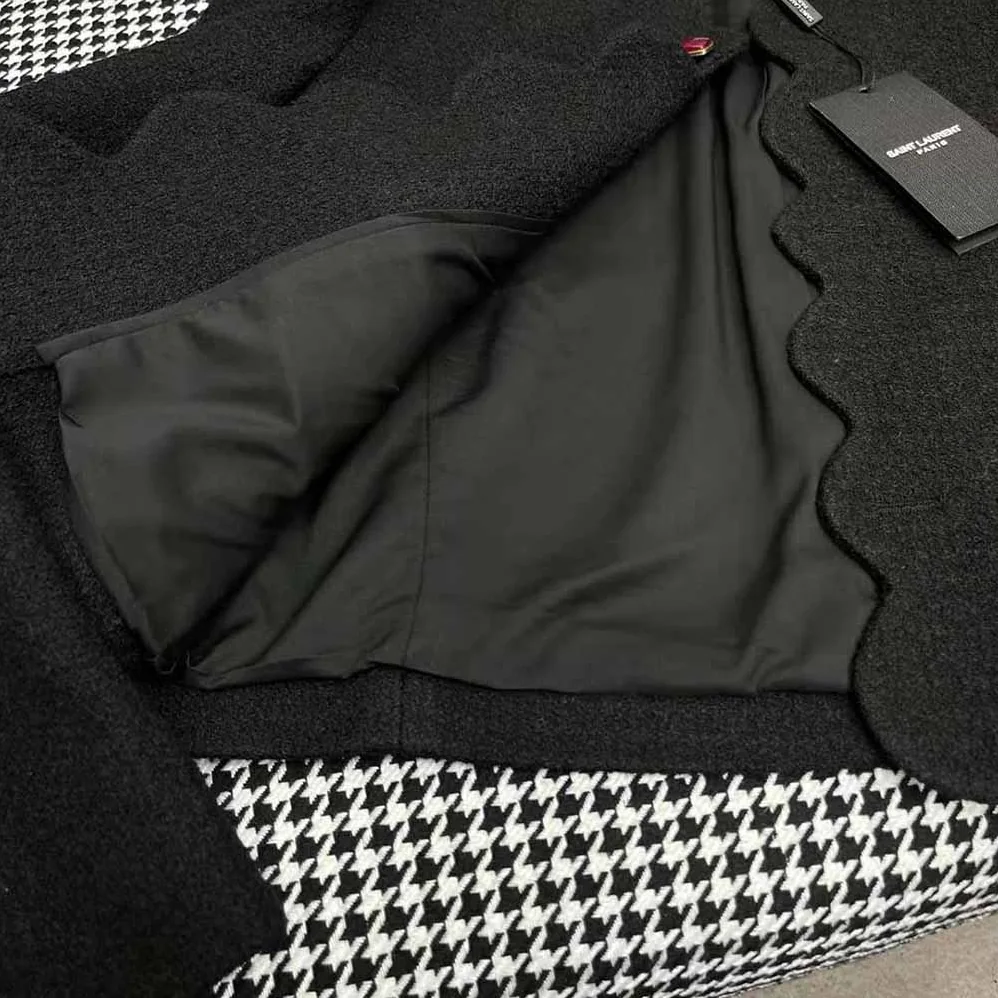 Saint Laurent YSL Cropped Jacket in Boucle Tweed for Women Saint Laurent YSL Cropped Jacket in Boucle Tweed for Women