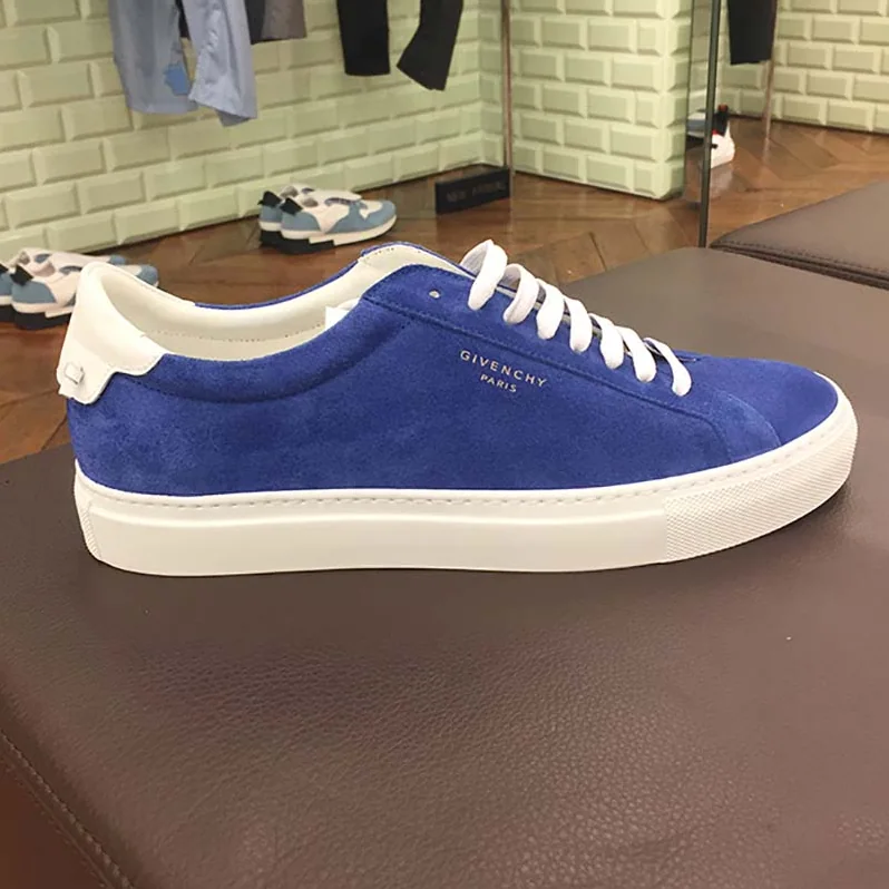 Givenchy Low Sneakers in Bicolor Suede Shoes Blue for Men Givenchy Low Sneakers in Bicolor Suede Shoes Blue for Men