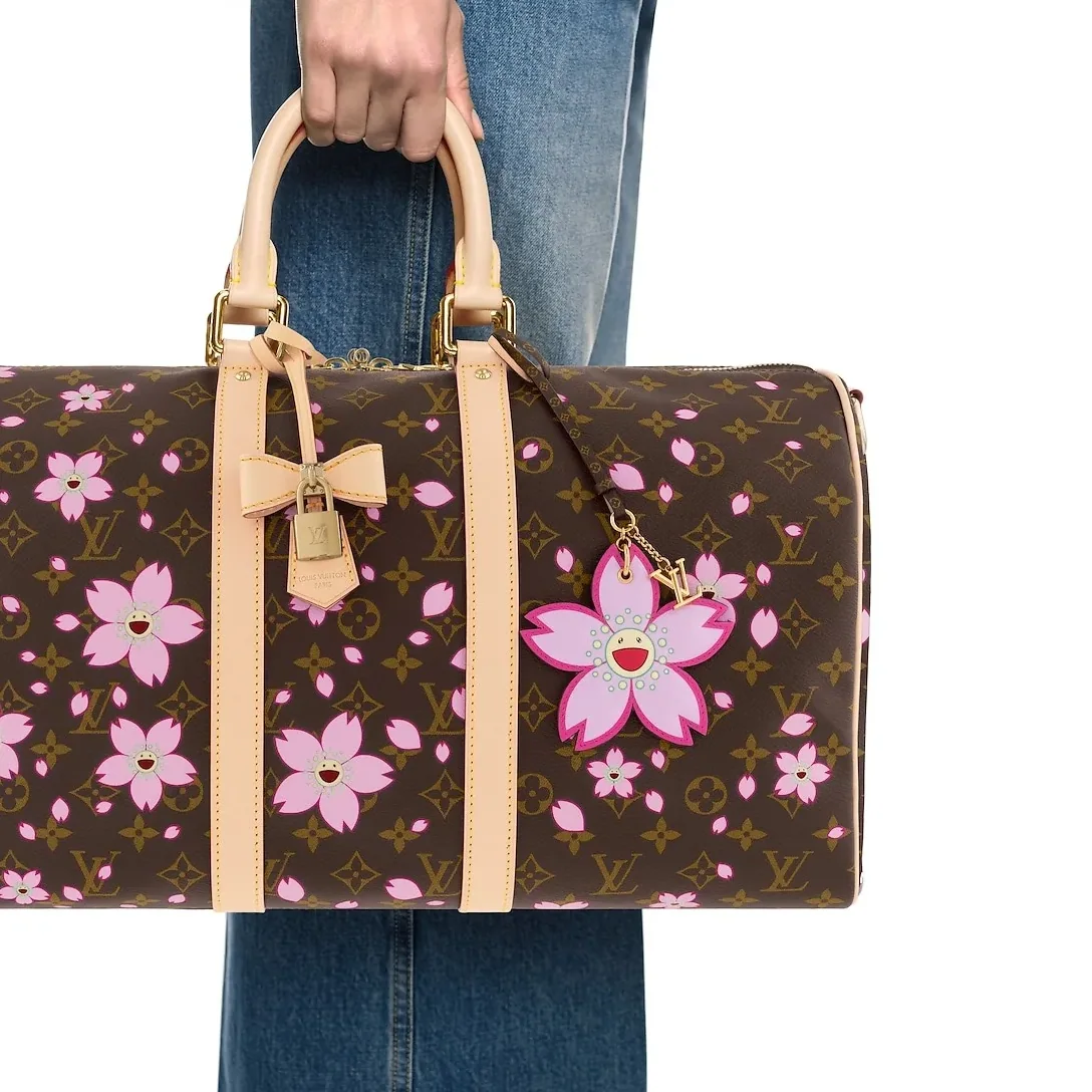 Louis Vuitton LV x TM Cherry Blossom Bag Charm Pink / Louis Vuitton LV x TM Cherry Blossom Bag Charm Pink /