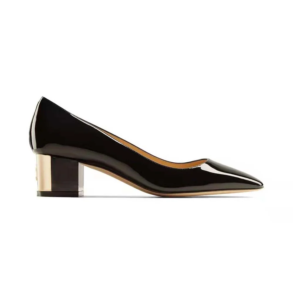 Jimmy Choo Rydea Pump 45 Black Nappa Leather Pumps for Women Jimmy Choo Rydea Pump 45 Black Nappa Leather Pumps for Women